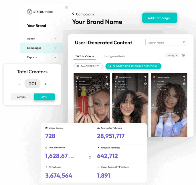 statusphere micro-influencer marketing platform screenshot