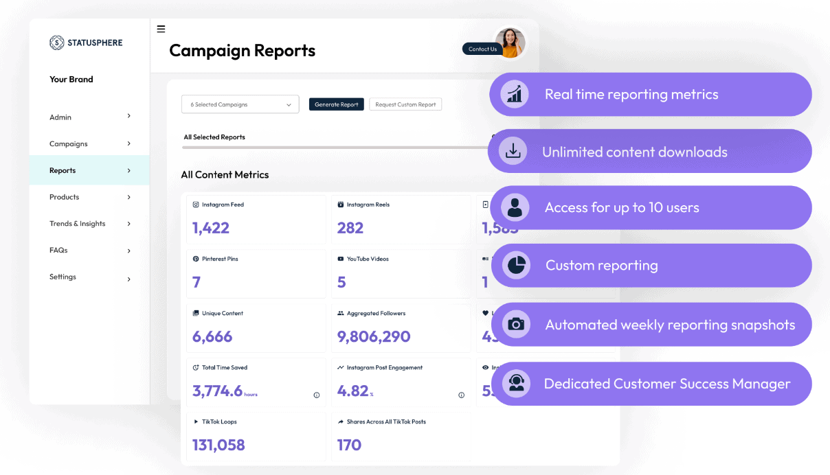 statusphere micro-influencer platform screenshot